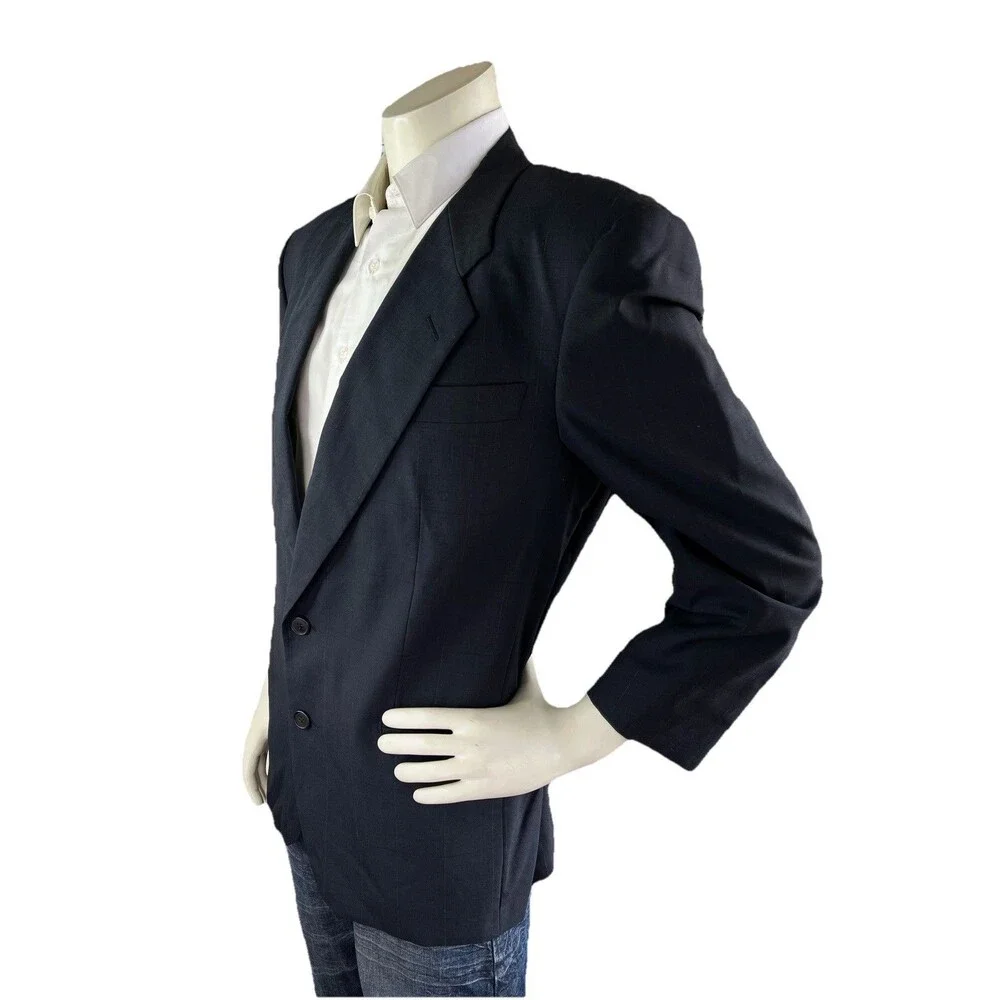 Lubiam Blazer Men 42R Cerruti 1881 Super 100s Coat Jacket Subtle Windowpane